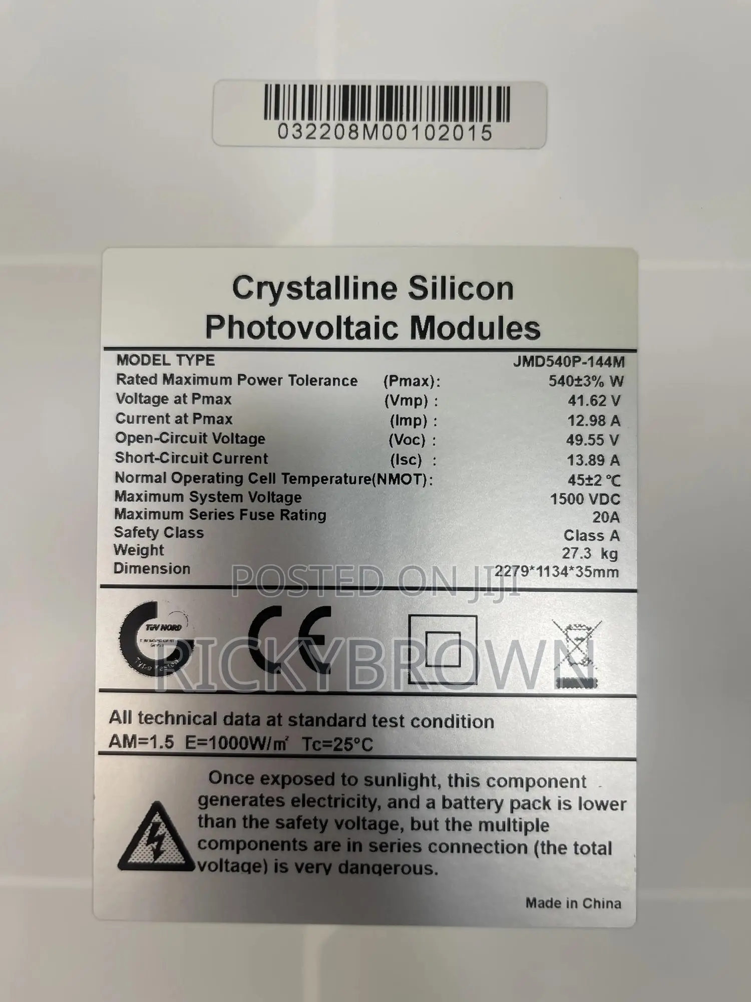540watts Monocrystalline Solar Panels