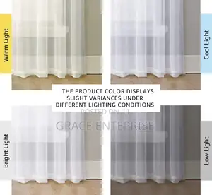Luxurious and High Quality Curtains 2 In1 Voile