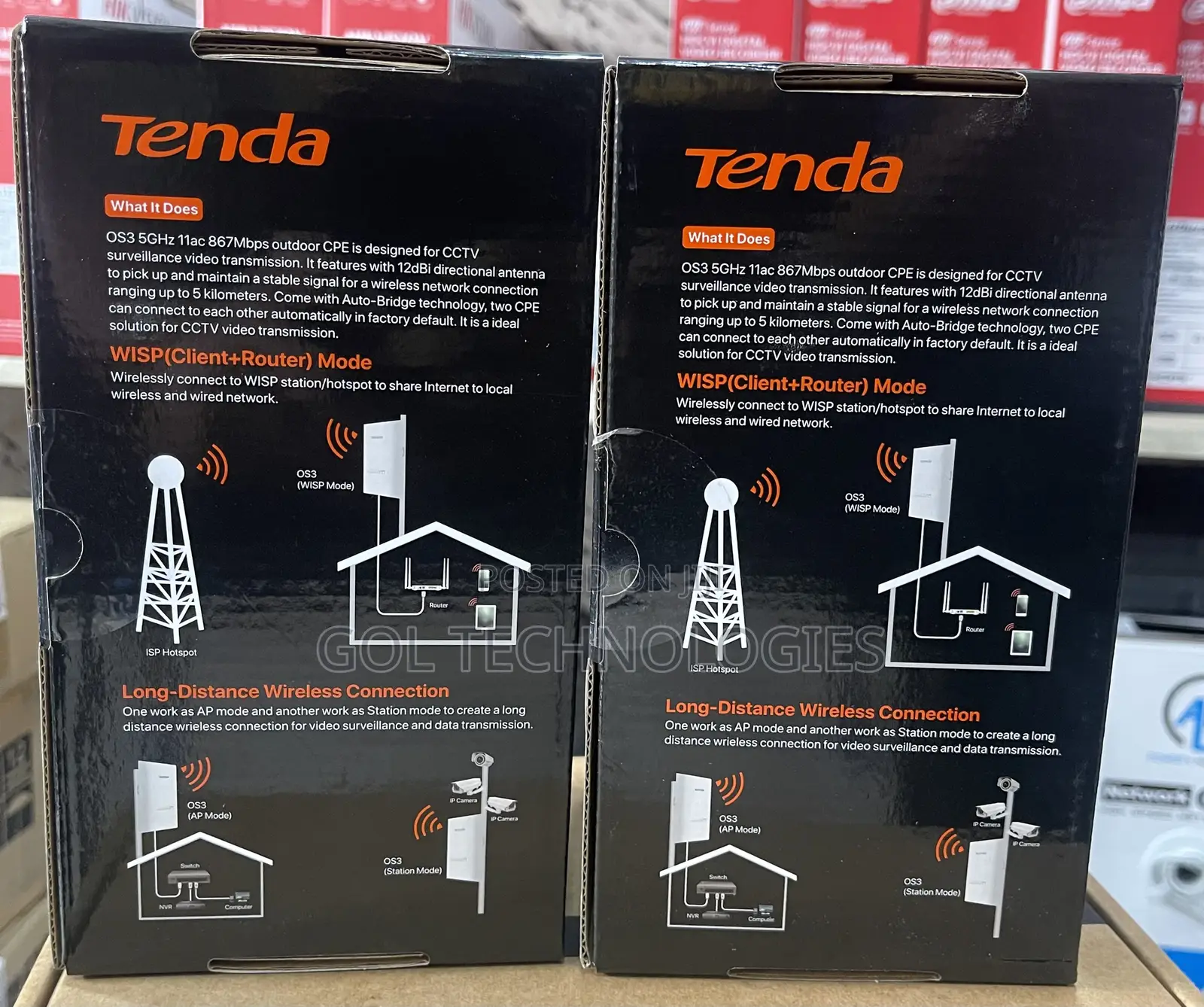 Tenda Access Point Os3 5ghz 12dbi 11ac 867mbps Outdoor Cpe