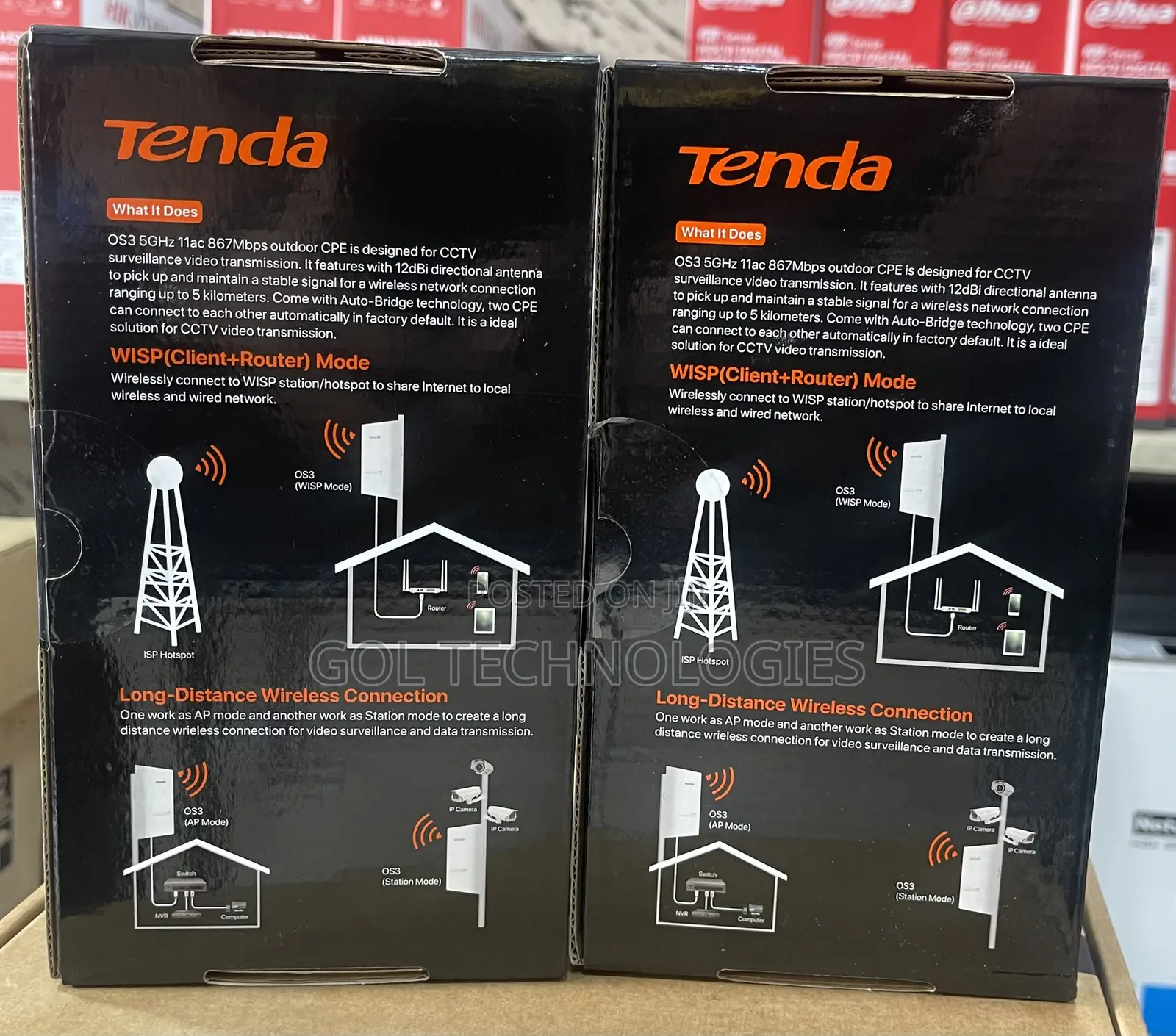 Tenda Access Point Os3 5ghz 12dbi 11ac 867mbps Outdoor Cpe
