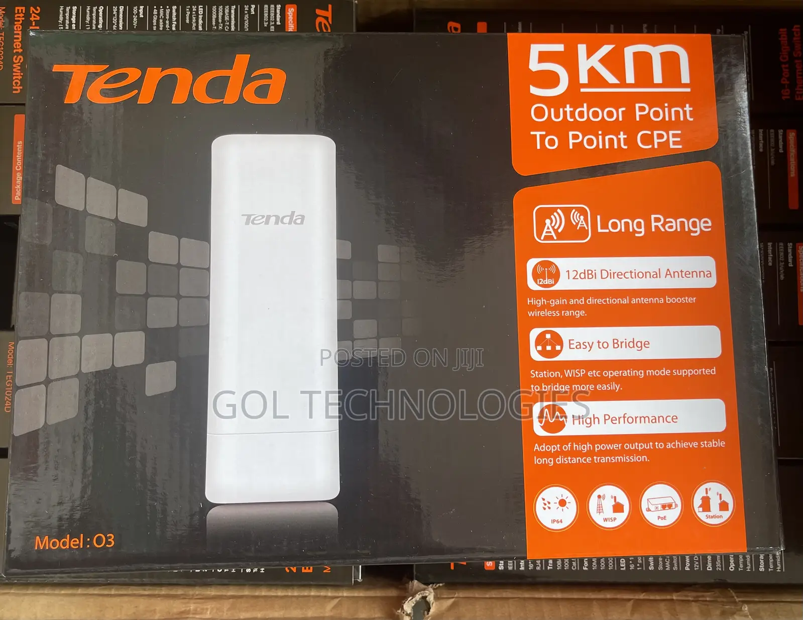 Tenda O3 5km 2.4ghz Long Range Outdoor Point to Point