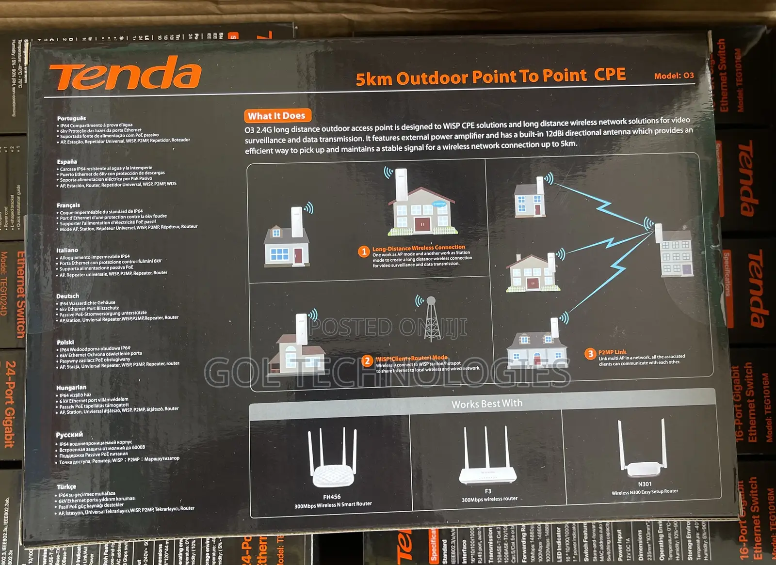Tenda O3 5km 2.4ghz Long Range Outdoor Point to Point