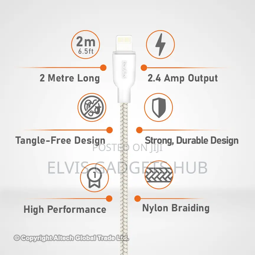 Type C To Lightning 2M Cable