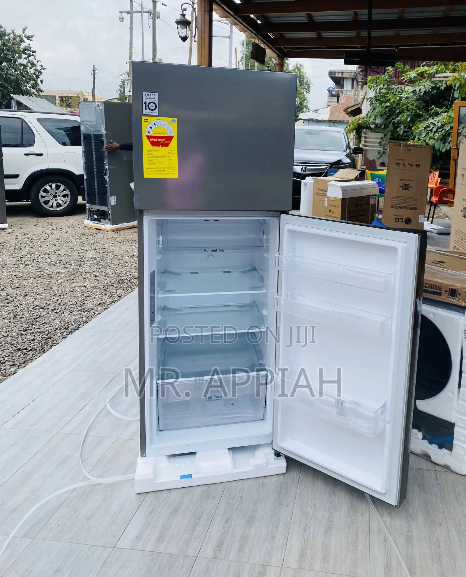 Direct Cooling LG GN.B312PLGB 2 Door Electric Fridge, Gray.