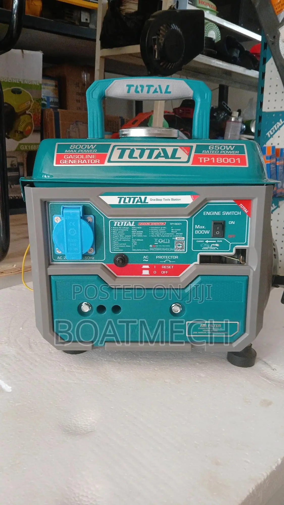 Total Gasoline Generator 800w (Tp18001)