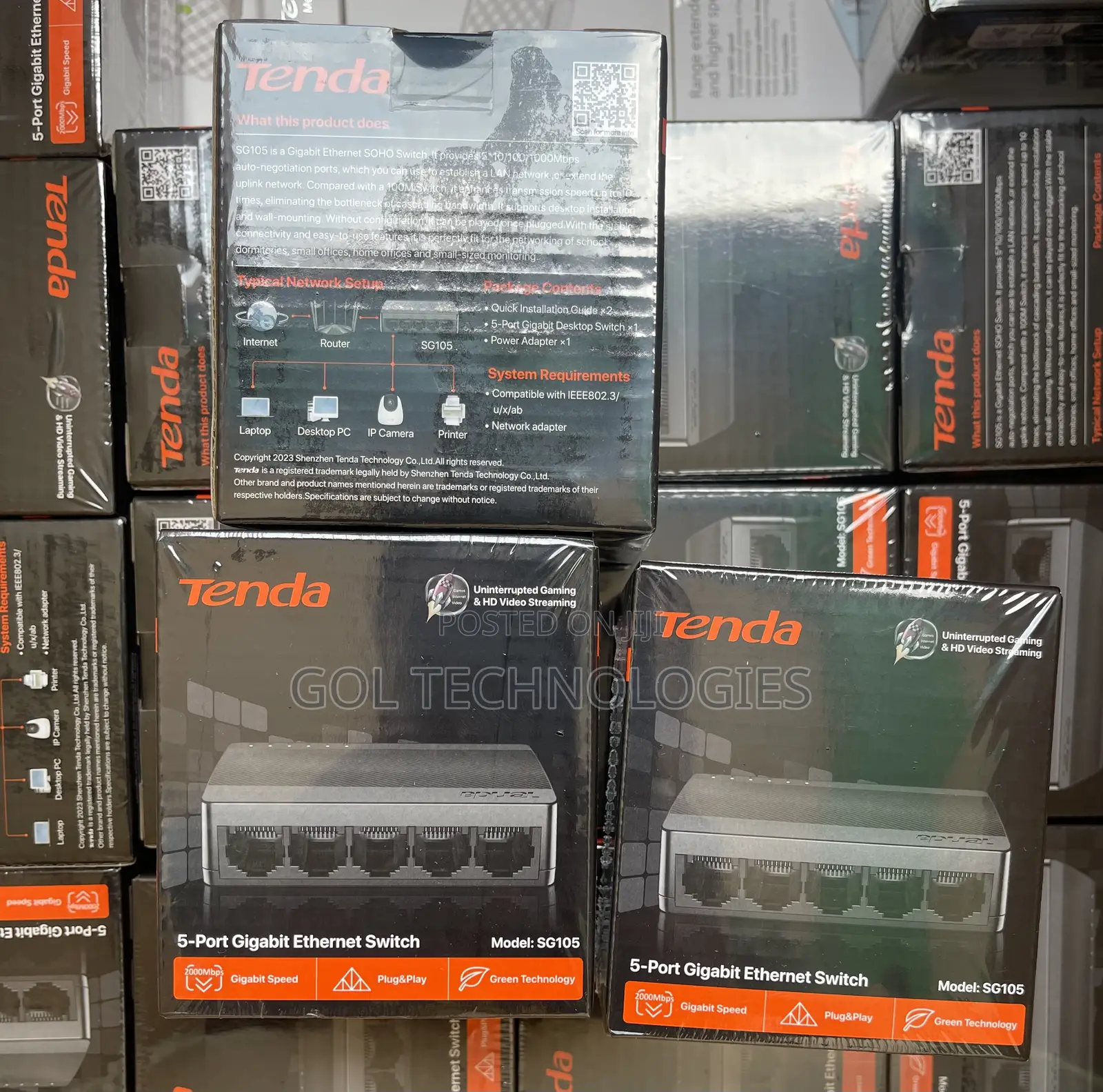 5 Port Gigabit Switch Tenda High Speed Gigabit Desktop