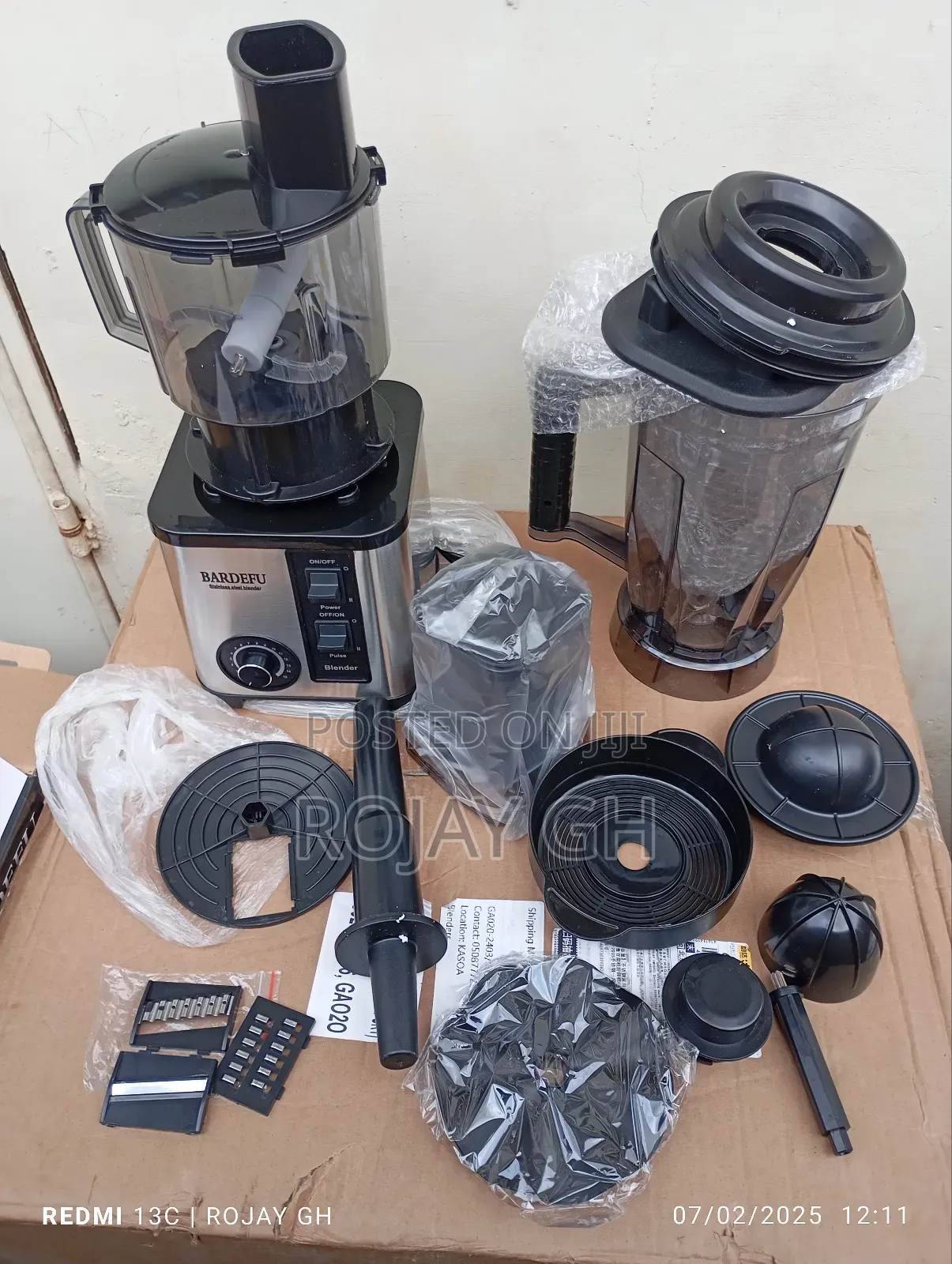 Bardefu 6-in-1 Multi-Purpose Blender - 9500w - 3.0l
