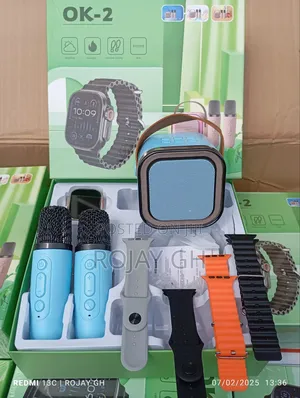 Ok-2 Smartwatch With Kareoke Speaker Mics
