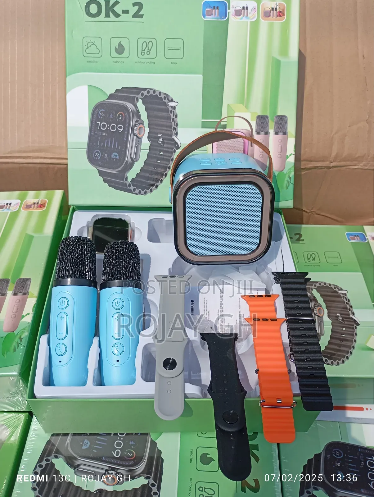 Ok-2 Smartwatch With Kareoke Speaker Mics