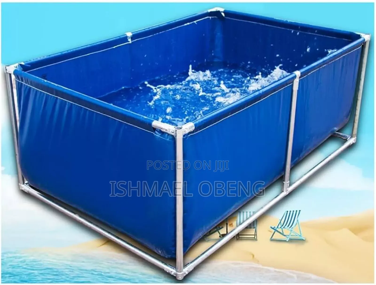 Fishpond Metal Poles Only, the Tarpaulins in Not Included