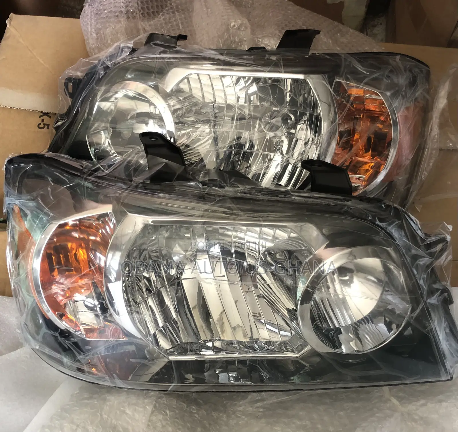 Highlander Headlight 2004 2005 2006 Black Head Light