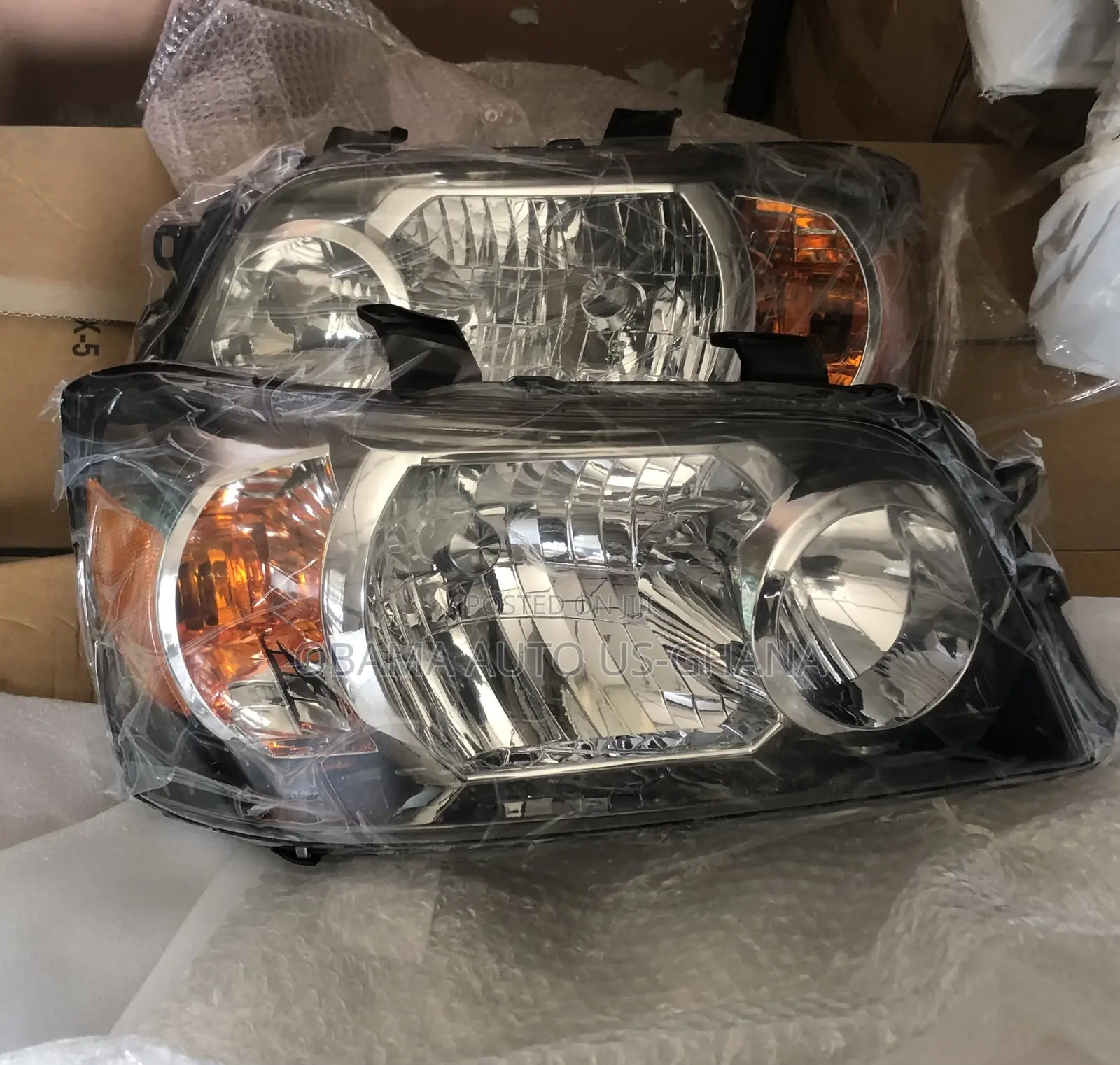 Highlander Headlight 2004 2005 2006 Black Head Light