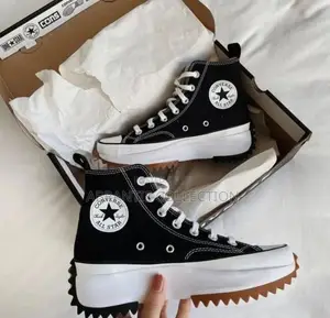Run Star Converse Hi Black/White