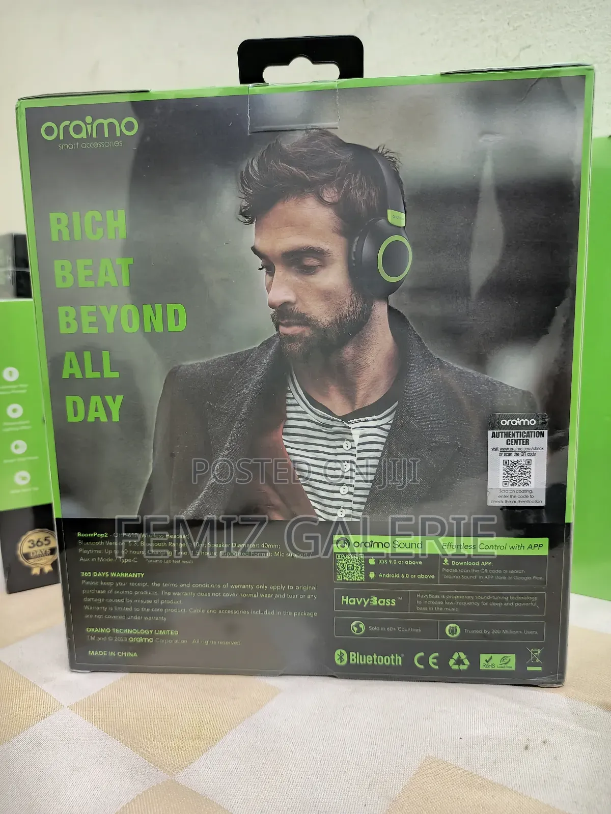 Oraimo Boompop 2 Enc Over-Ear Wireless Headphones