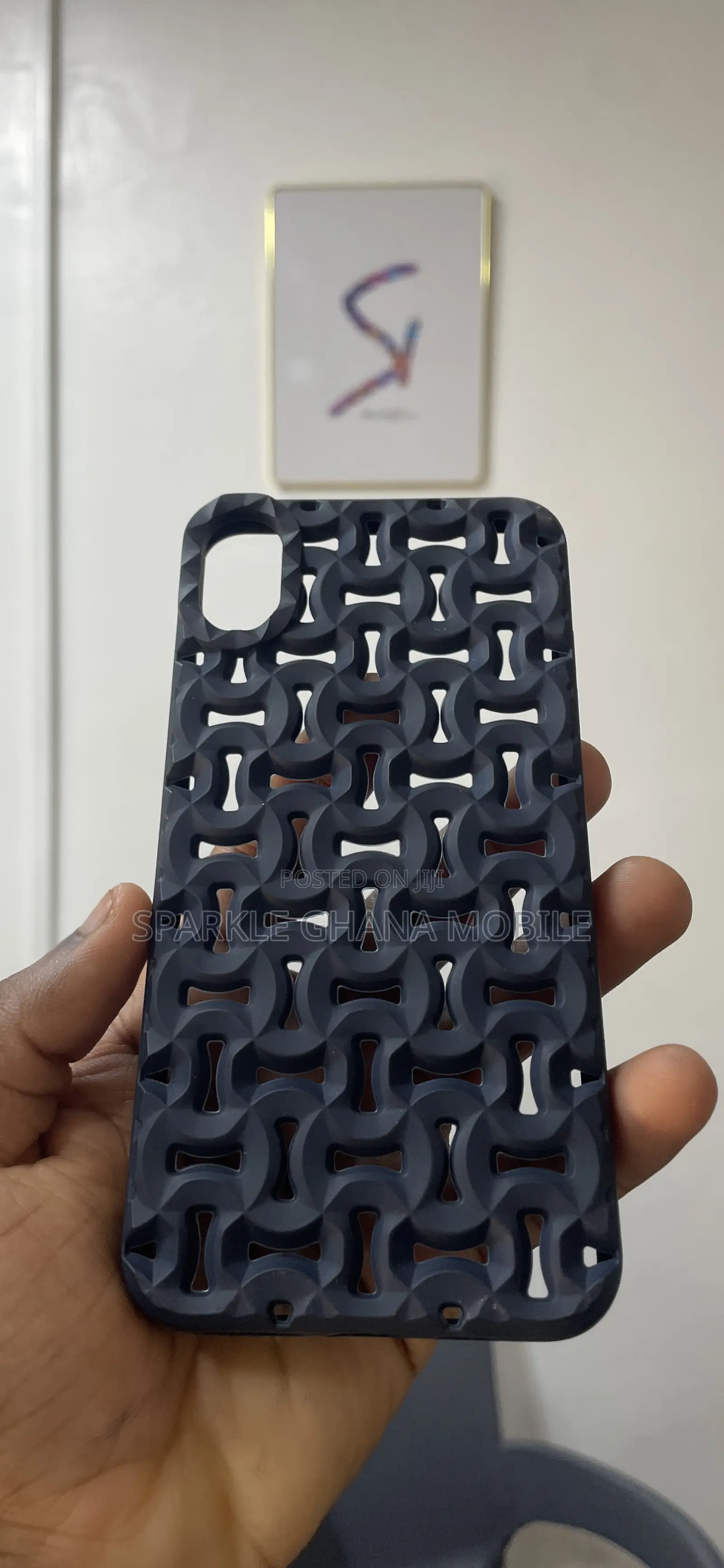 iPhone XS Max (Premium Silicone Case) Blue Black Back Case