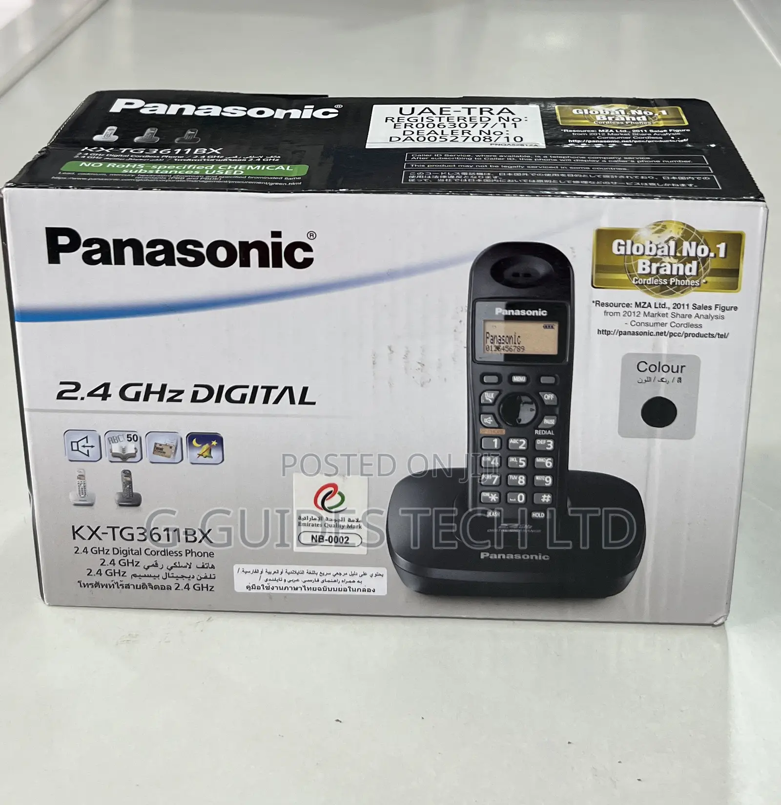 Panasonic 2.4ghz Digital Cordless Phone KX-TG3611BX