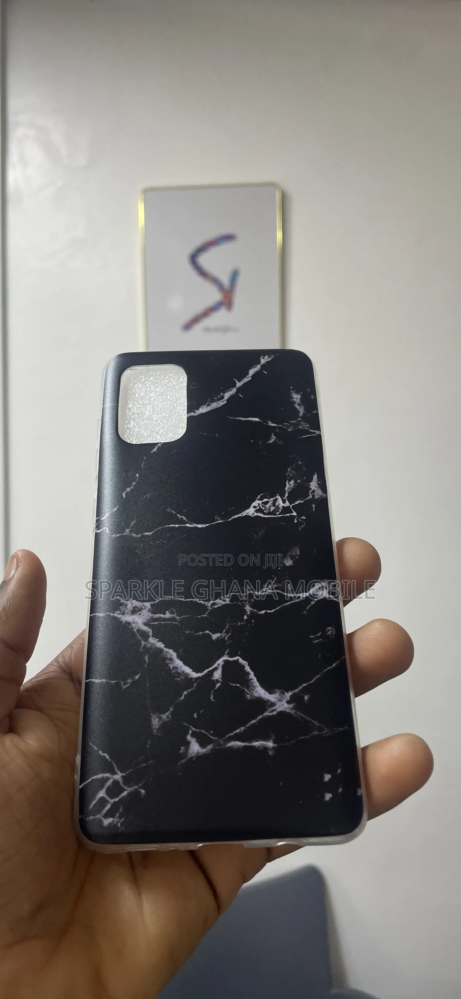 Samsung Galaxy A71 (Marble Pattern Case) Black Case