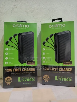 Oraimo Traveler Link 27; 27000mah 12w Power Bank