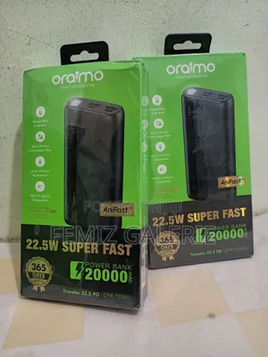 Oraimo Traveler 22.5 PD; 20000mah 22.5W Power Bank