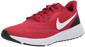 NEW Nike Revolution 5 (GS) Red White Black Gym Running Shoes