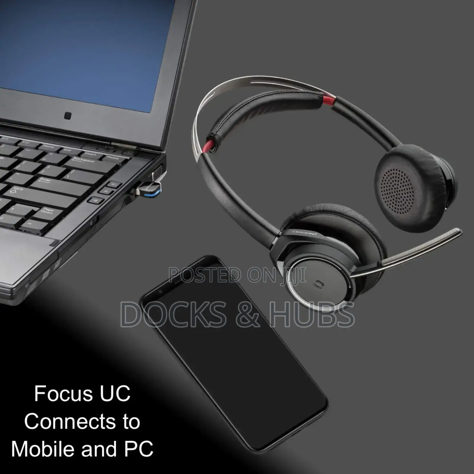 Plantronics Voyager Focus UC B825 Stereo Headset - Wireless