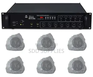 6pcs of 6" Rock Design Speaker High Power 650w Amplifier