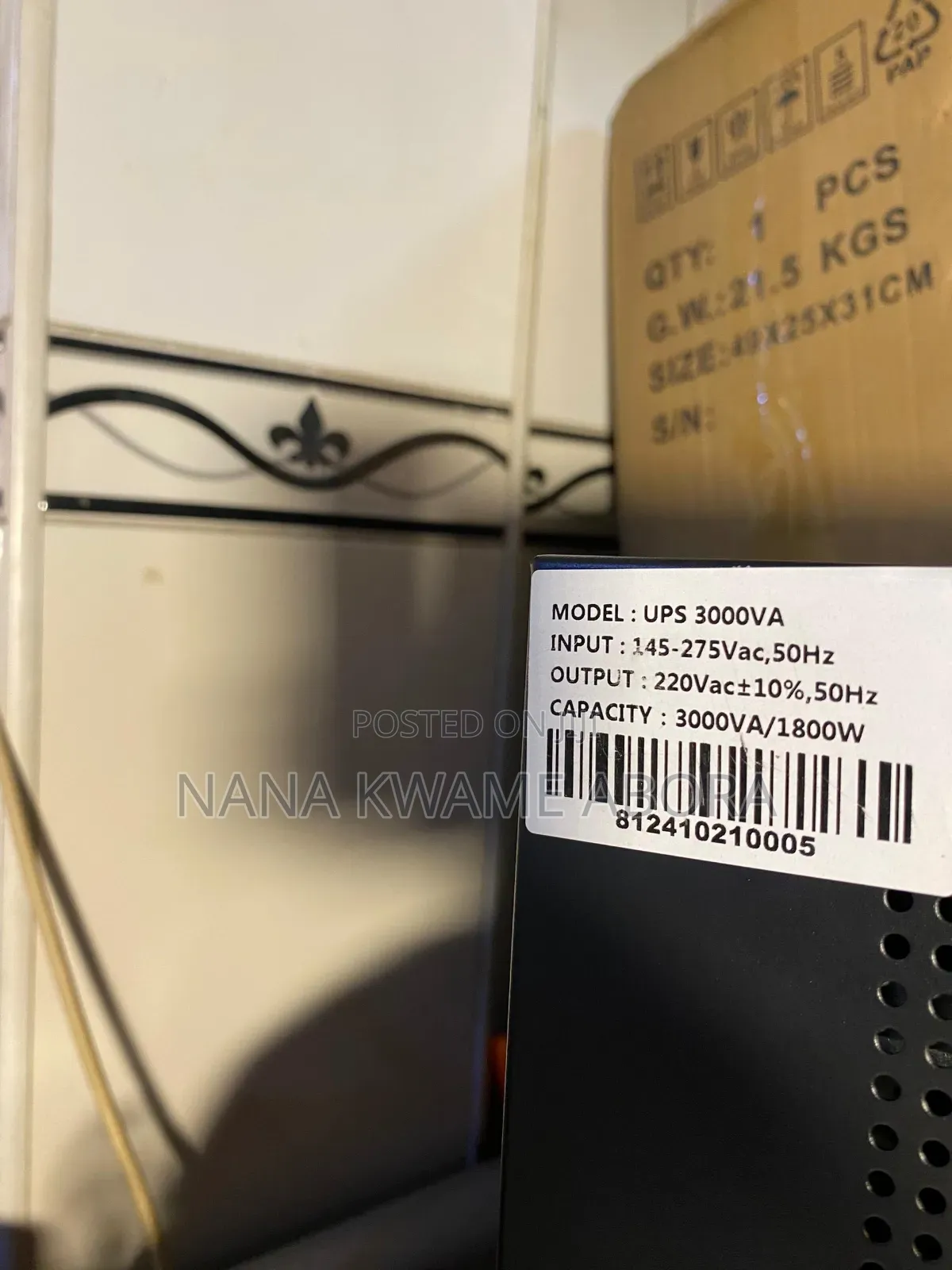 Ups 3000va Power Supply/ Power Bckup Long Runtime