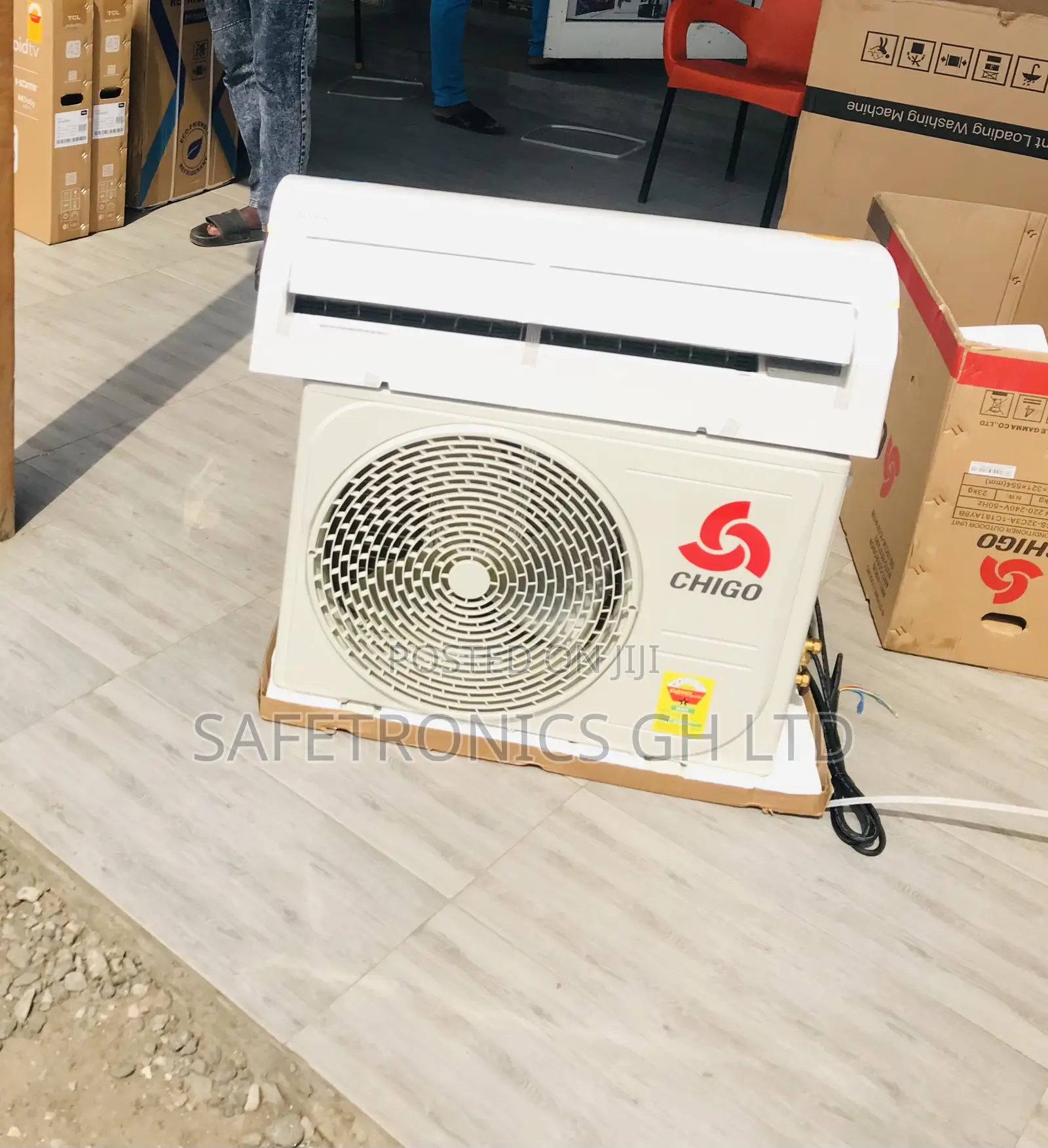 High Density White Chigo 1.5 HP Split R410 Gas AC