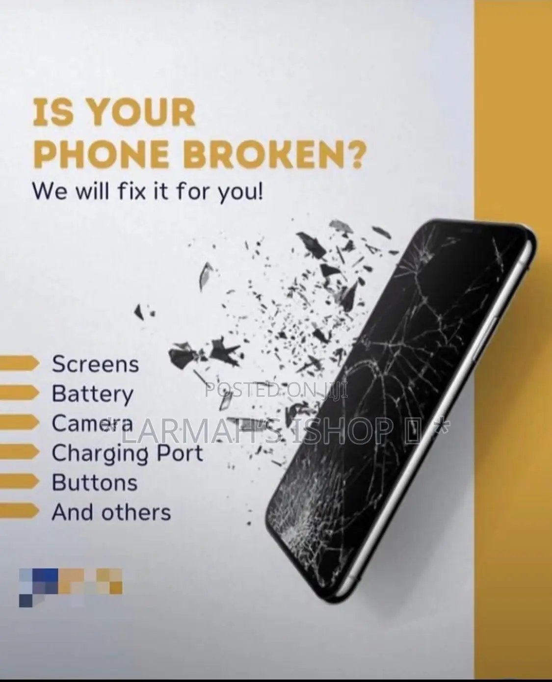 Phone Repair(Screen and Battery Replacement and Any Faults)