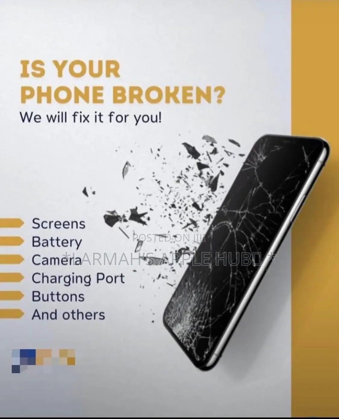Phone Repair(Screen and Battery Replacement and Any Faults)