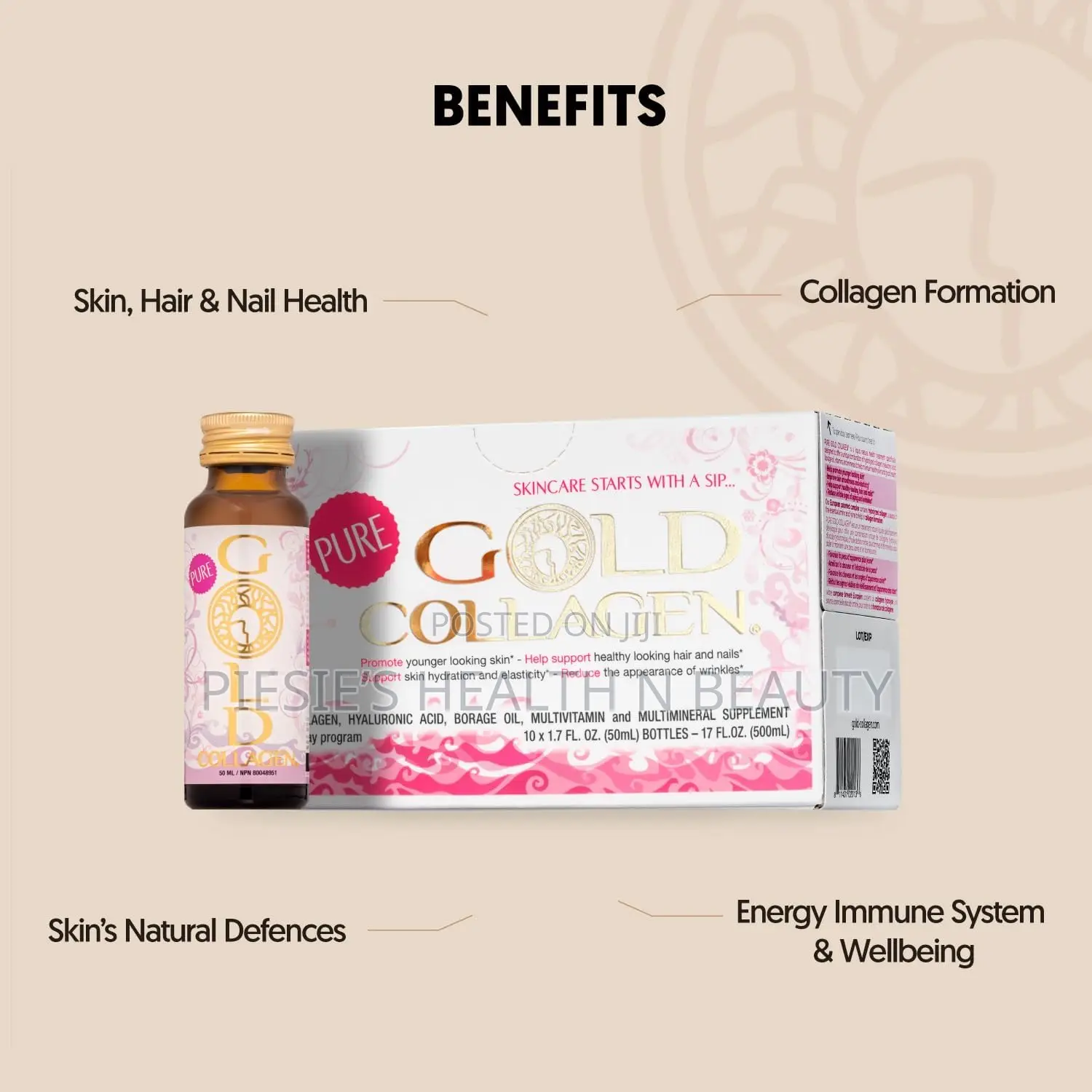 Gold Collagen Pure: Original Liquid Marine Collagen
