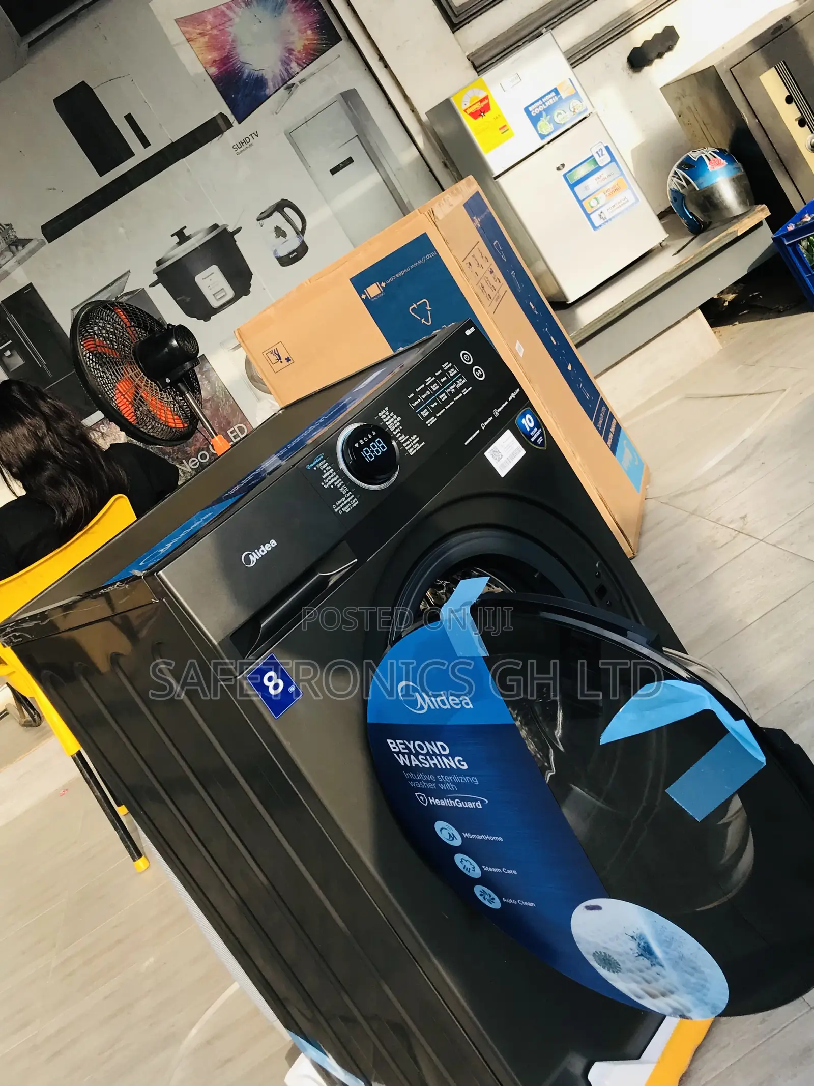 Electric Midea 8kg Front Load Fullauto Inverter Smart Washer