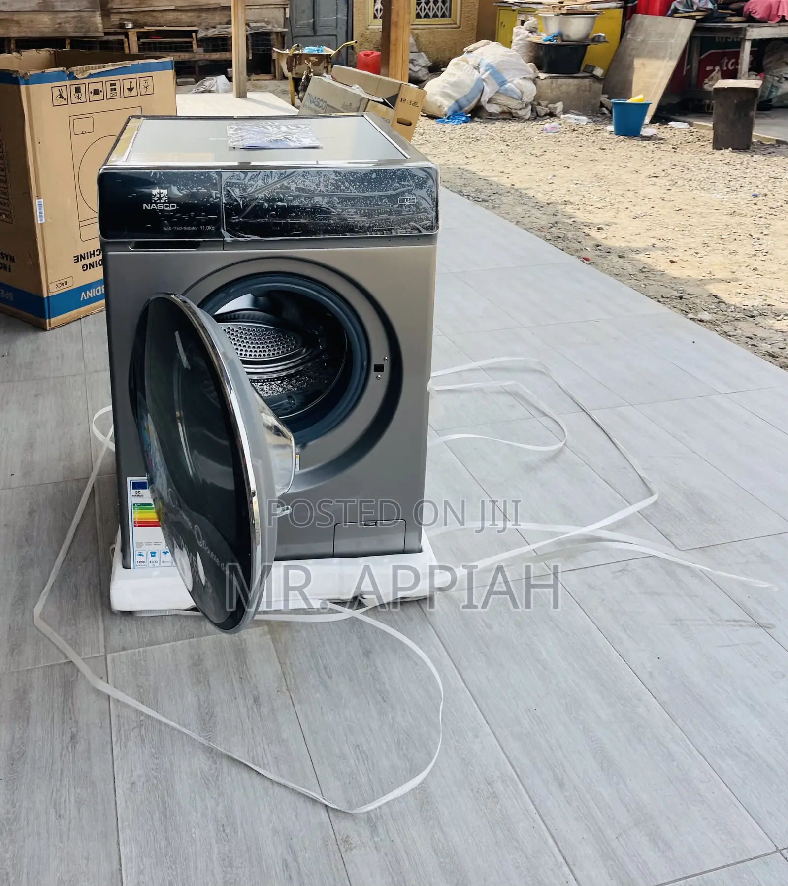 Unique in Box Nasco 11kg Front Load Washing Machine(Gray).
