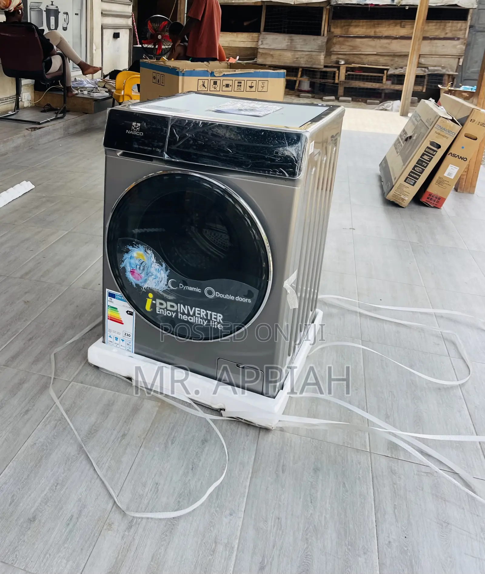 Elegant Silver Nasco 11kg Washing Machine(Gray).
