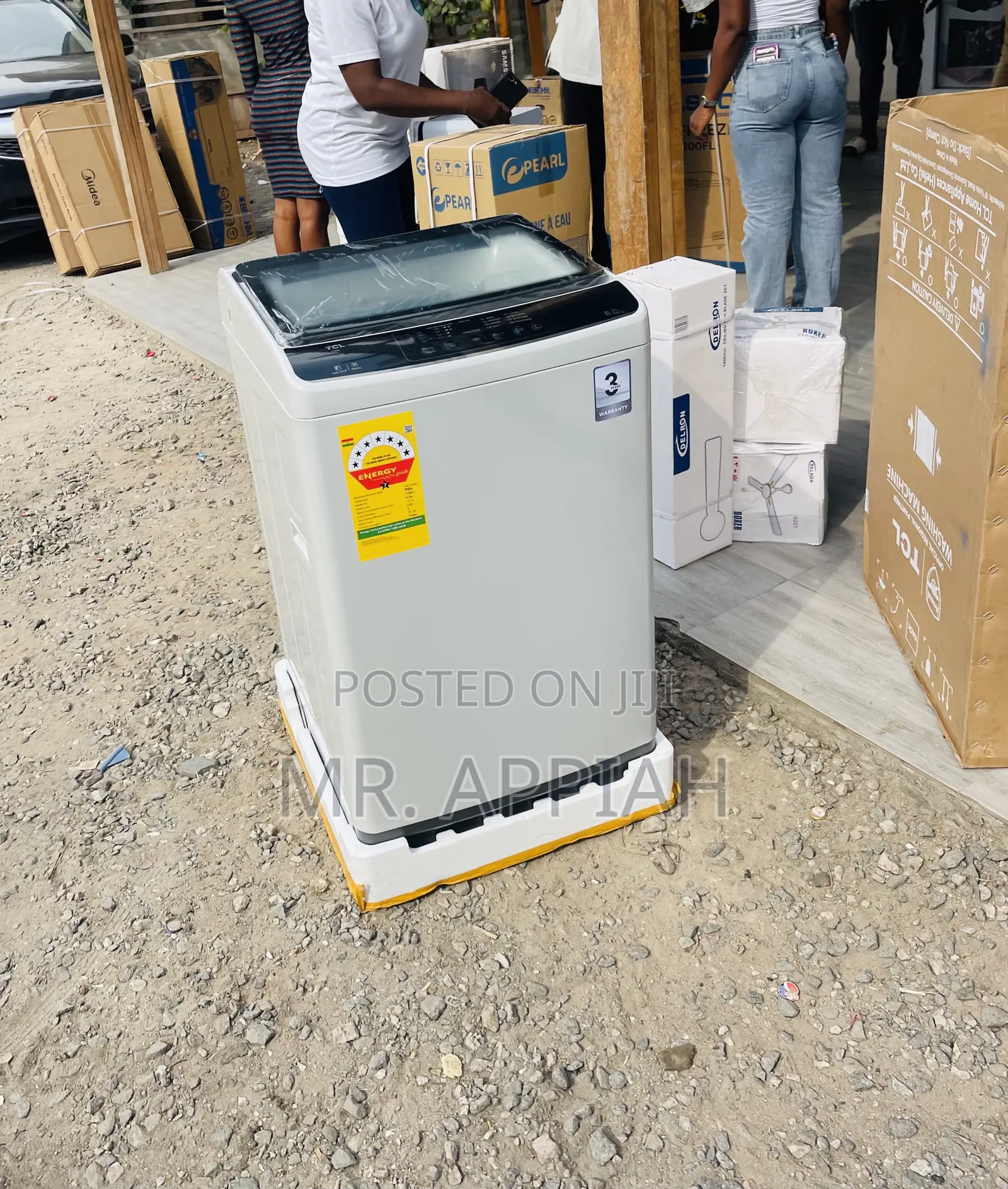 TCL 8kg Fully Automatic Electric Washing Machine(Gray).