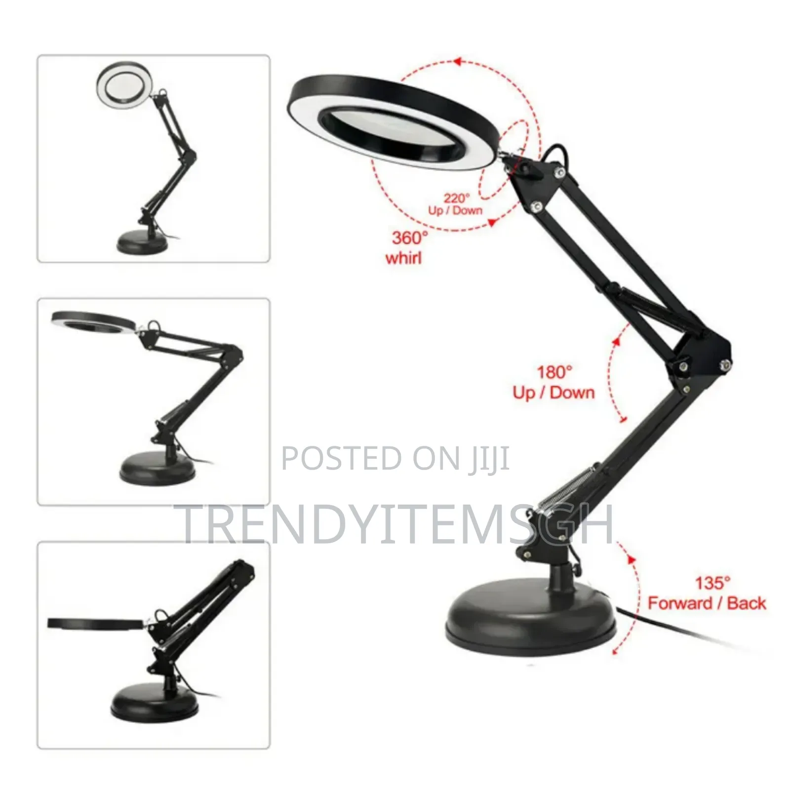 3 Colour Temperature Led Magnifier Table Study Lamp