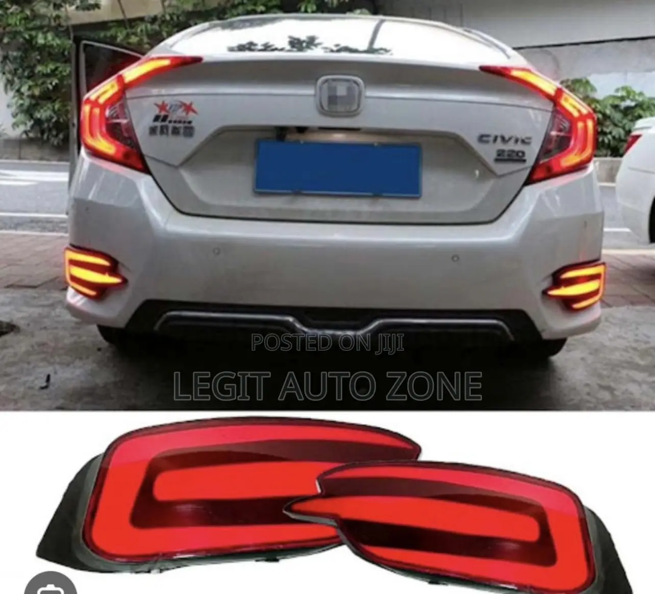 Honda Civic 2018,2016,2020,2019,2017 Back Bumper Reflector