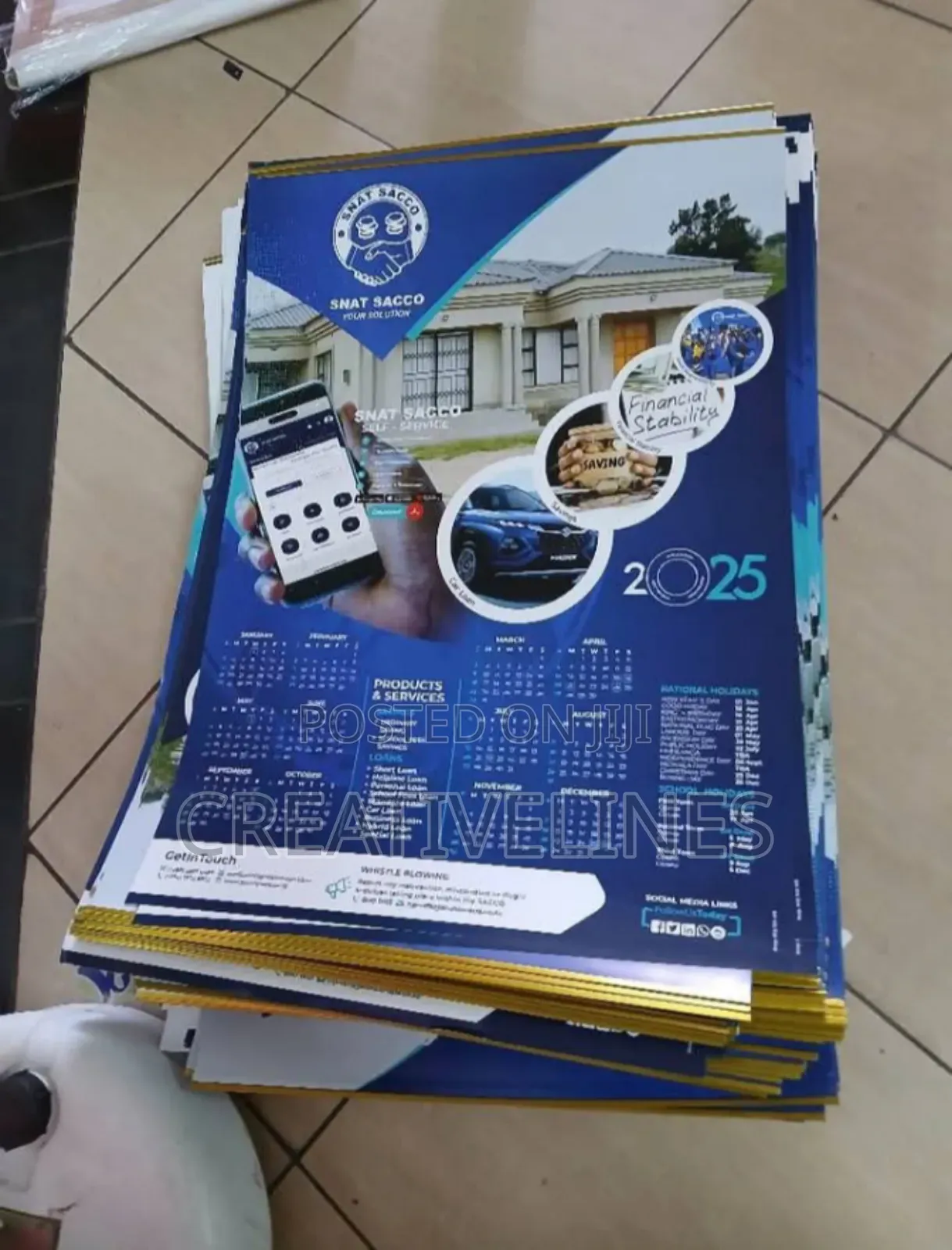 One Color Panel Calenders