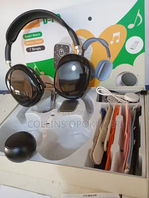 D-P9 Ultra Smartwatch With Bt Speaker and Headphone - Black