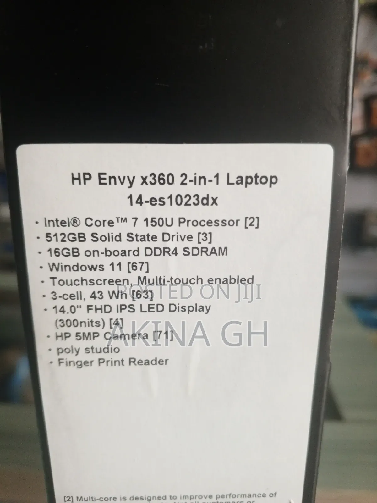 New Laptop HP Envy 14 16GB Intel Core I7 SSD 512GB