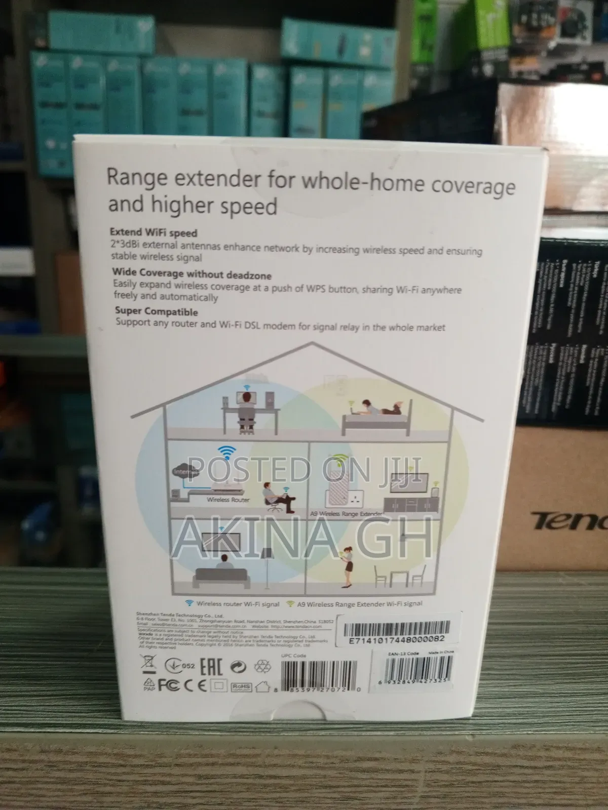 Tenda Wireless N300 Universal Range Extender A9