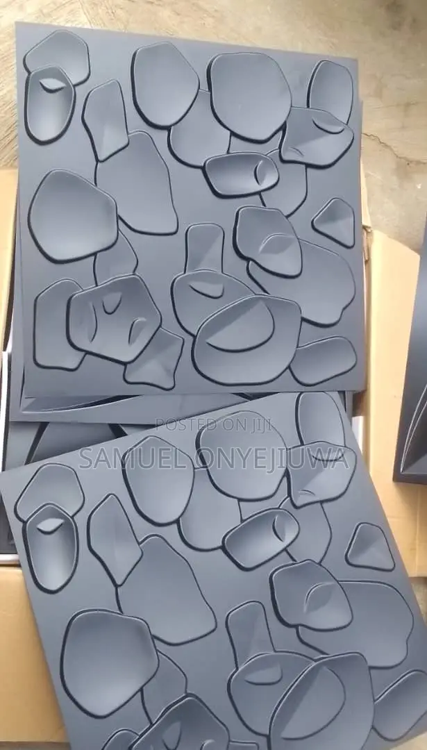 3D PVC Wall Panels Black(D133) Black.