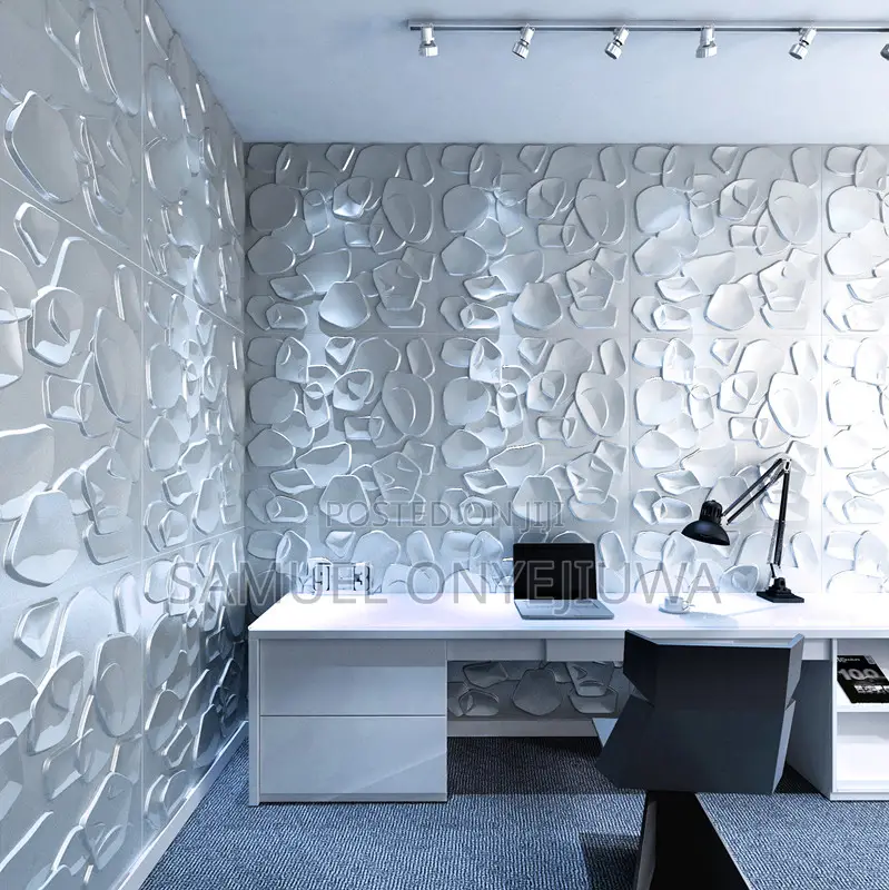 3D PVC Wall Panels Black(D133) Black.