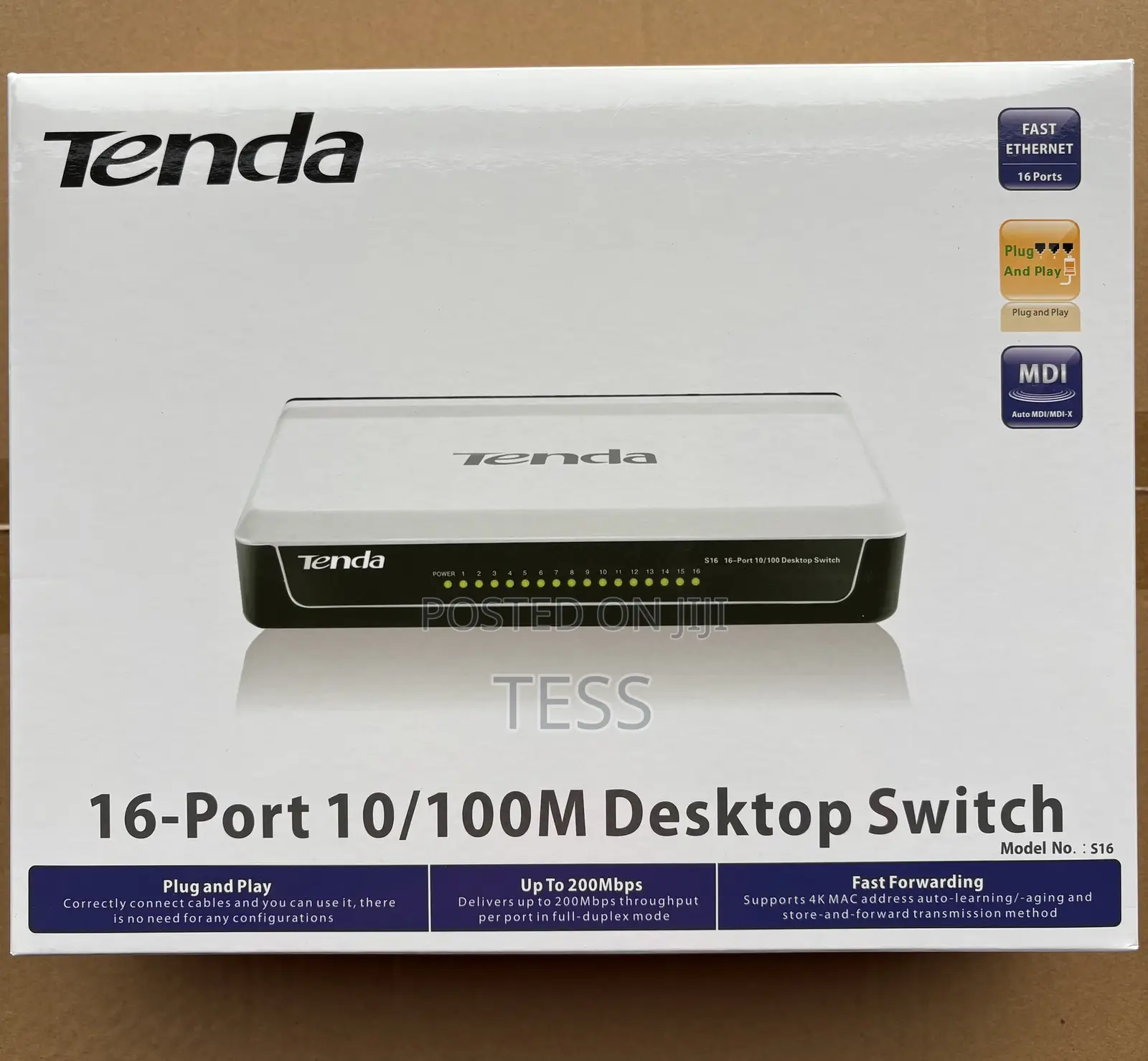 Tenda 16port Desktop Normal Switch 10/100mbps