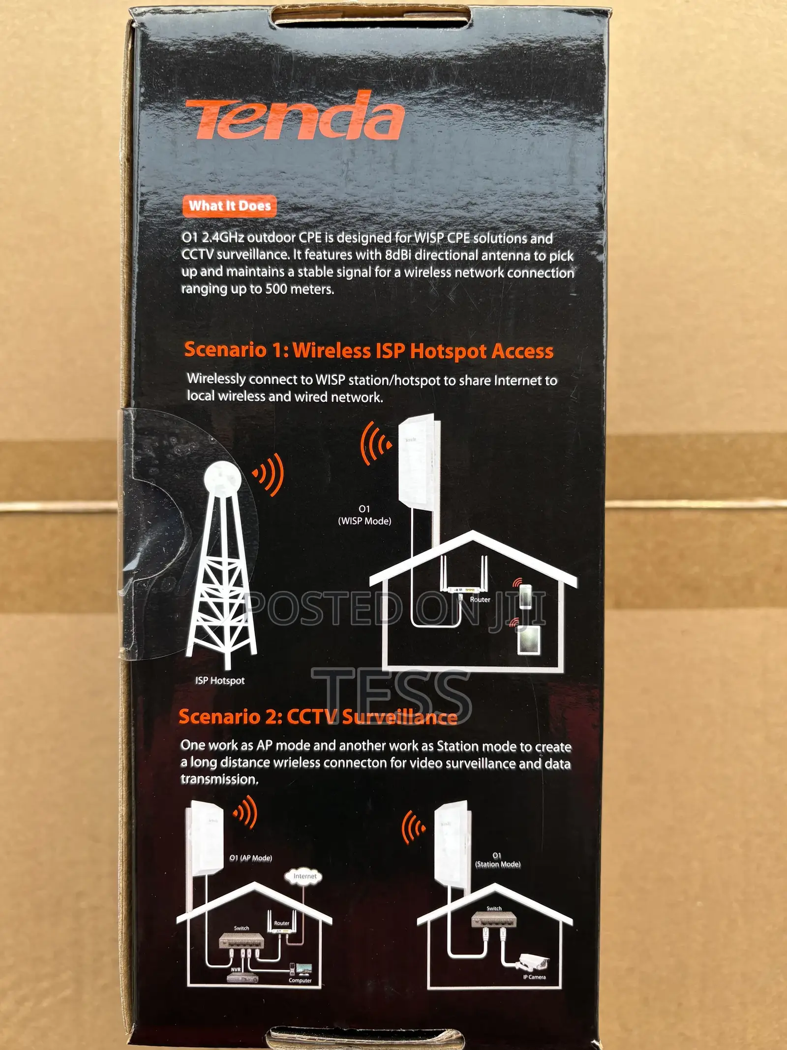 Tenda 01 Cpe Access Point Wireless 8dbi Outdoor