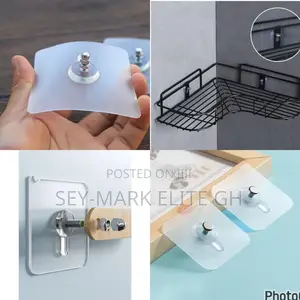 Adhesive Wall Screw Hook (4pcs)