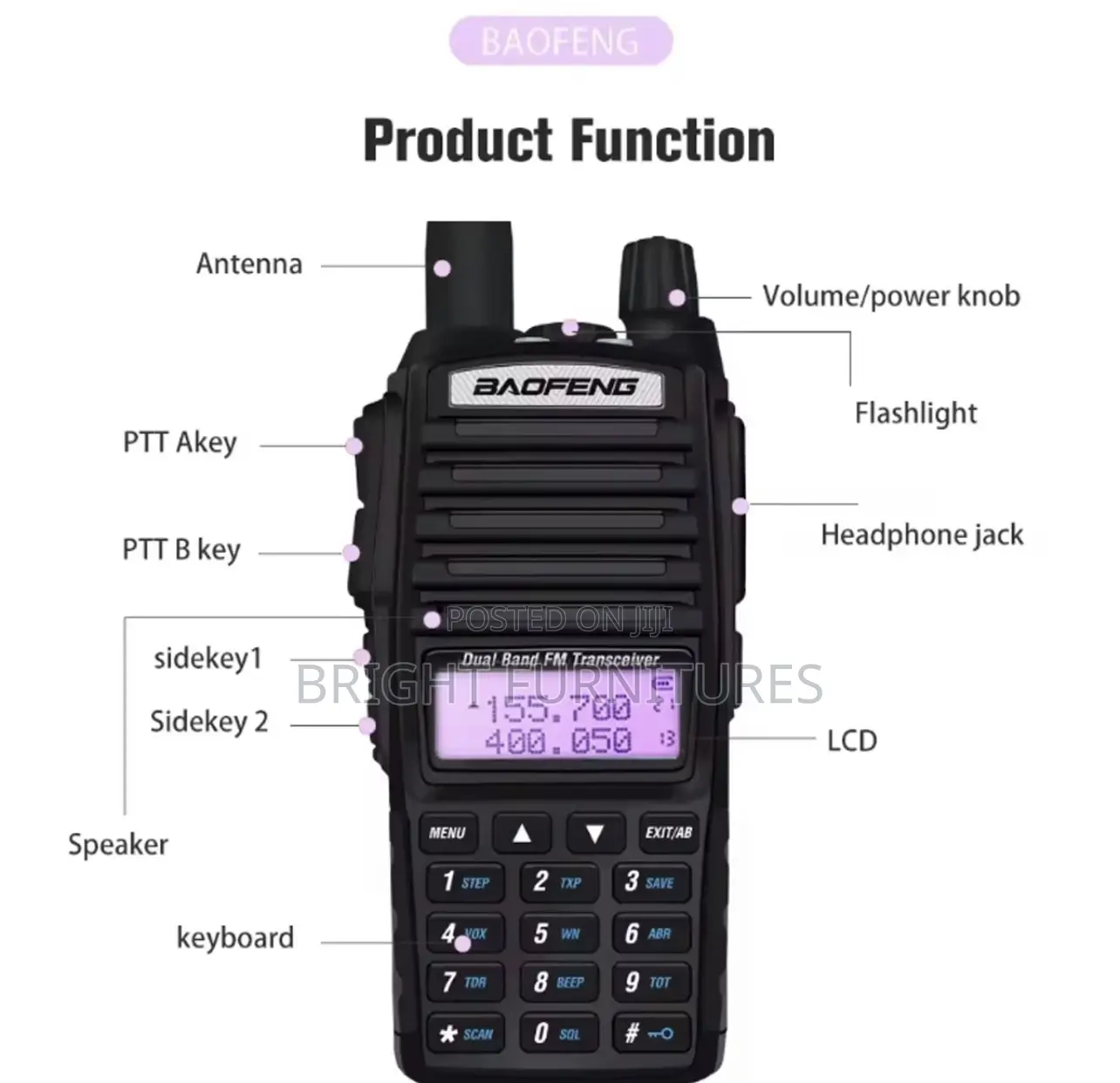 High Quality UV-98 PRO Portable Two(2) Way Radio