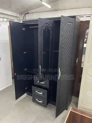 Imported Three Doors Wardrobe With Drawers and Mirror