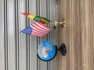 Original Mini Atlas Globe for Desktop With Flag