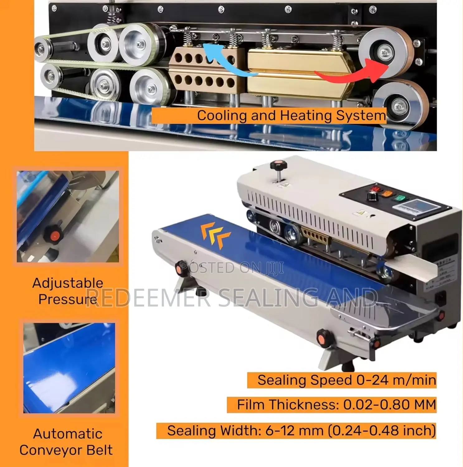Horizontal Automatic Continuous Band Sealer/ Sealing Machine